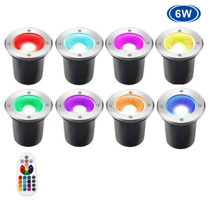 Ip65 không thấm nước RF điều khiển từ xa 10W rgbww <span class=keywords><strong>LED</strong></span> inground ánh sáng điện áp thấp 12V hình dạng lõm loại hợp kim nhôm cơ thể đèn - Product Image 6