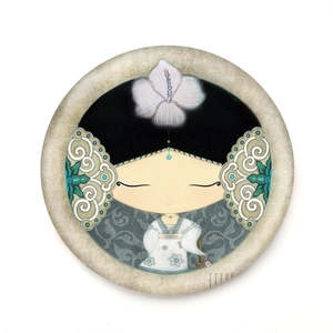 Vintage Cartoon <b>Compact</b> <b>Mirror</b> Single Sided Hd Makeup <b>Mirror</b> Elegant Art Design Portable Pocket <b>Mirror</b> For Women Girls - Product Image 4