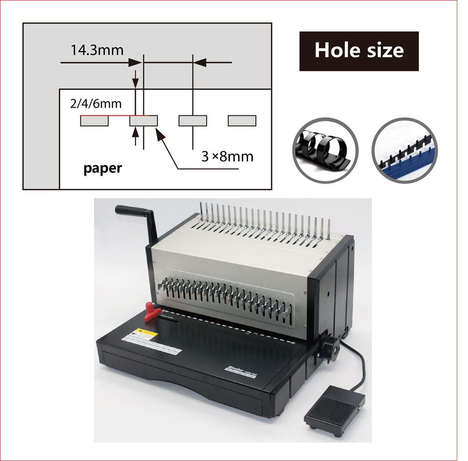 ES8708 Automatic Comb Ring Plastic Binding Machine Wire Binding Machine ...