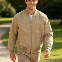 Blouson Bomber Homme Personnalisé en Mélange Polyester/Nylon avec Fermeture Éclair, Épaisseur Standard, Vente en Gros OEM, Haute Qualité, Lettres Patchwork