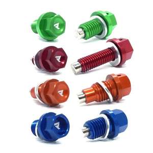 Tappo di scarico olio magnetico per KTM EXC 200 98-16 blu accessori moto - Product Image 1