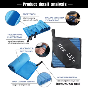Toalla Deportiva <span class=keywords><strong>de</strong></span> Microfibra Mayorista Superventas, Absorbente y <span class=keywords><strong>de</strong></span> <span class=keywords><strong>Secado</strong></span> Rápido para Viajes, Natación y Fitness, con Caja <span class=keywords><strong>de</strong></span> EVA - Product Image 3