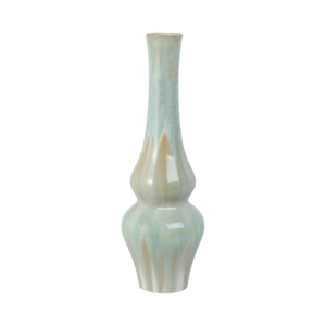 Vaso alto scultoreo in ceramica per soggiorno, vaso decorativo per fiori da esporre su mensola della camera da letto, complemento d'arredo per la casa - Product Image 3