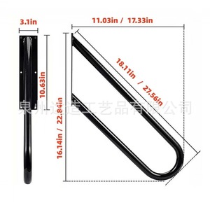 Minimalist Courtyard Porch Handrail Black Iron <b>Stair</b> <b>Rail</b> With Baking Paint Finish For Home Safety Protection - Product Image 2