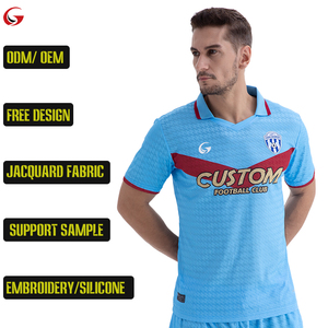 Maillot de football personnalisé pour équipe de club avec logo numérique, service OEM, impression par sublimation, 100% polyester, manches courtes, maillot de football X5505 - Product Image 1
