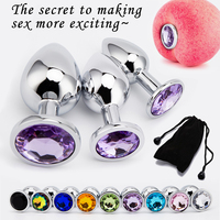3 Größen Metall Anal-Sexspielzeuge Butt Plug Edelstahl Kristall Prostata-Massage Dildos BDSM-Spielzeuge für Frauen Männer Gay Erwachsenenprodukte