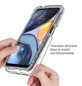 Étui de téléphone pour Motorola <span class=keywords><strong>Moto</strong></span> G22 <span class=keywords><strong>E32</strong></span> 4G personnalisé mode écologique Transparent Anti-chute antichoc TPU + PC étuis de téléphone - Product Image 4