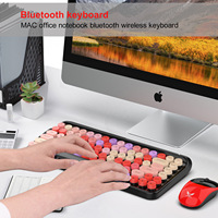 Seenda — clavier sans fil BT3.0 rétro, fin, pour ordinateur, notebook, tablette, pc, nouvelle tendance 2021