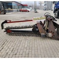 Cadena para zanjadora de minicargadora, máquina excavadora de zanjas, zanjadora de cadena hidráulica agrícola con punta de bala, zanjadora de cables