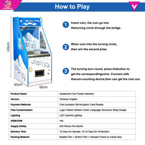 โรงงาน JoyFunplay รับผลิตแบบ OEM ODM เครื่องเล่นเกมหยอดเหรียญแบบดันเหรียญ ใช้เหรียญควอเตอร์ - Product Image 4