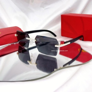 Gafas de Sol de Moda con Lentes Tallados 2026, Gafas de Sol Cuadradas sin Montura, Diseño de Marca de Lujo 2023, Gafas de Sol Vintage sin Montura con Pedrería - Product Image 3
