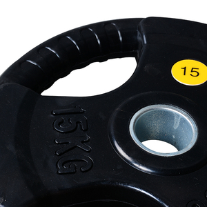 Disques d'haltères de machine de forme physique de gymnase commerciale plaque d'haltères de poids en caoutchouc noir - Product Image 6