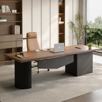 Nouveau bureau de travail moderne et minimaliste en bois massif, bureau créatif pour la maison, bureau d'étude et poste de travail à montage sous comptoir