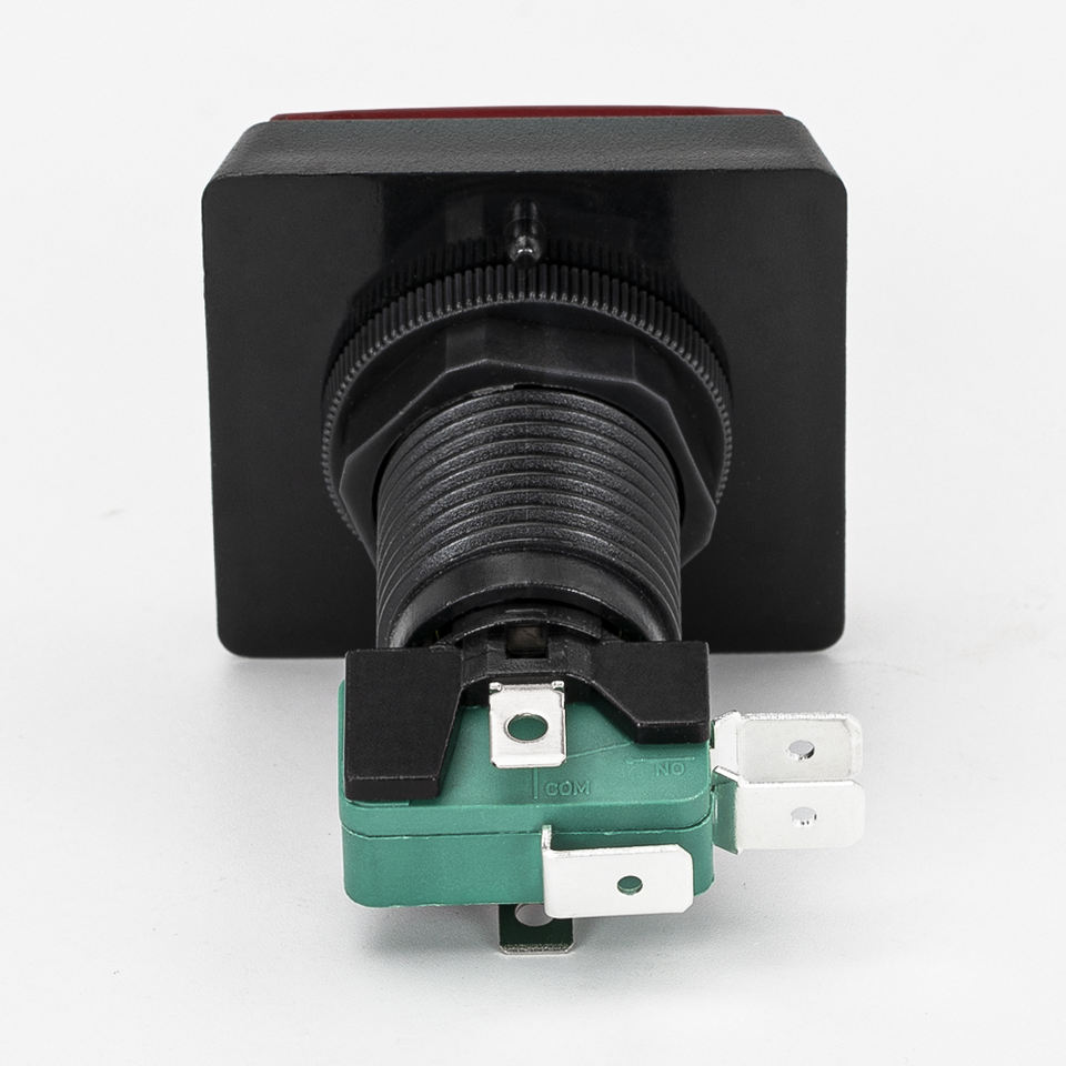 Wenzhou Push Button Switch Electrical Big Square Arcade Lanboo Push Button Arkade Switch 15 Amp With Multiple Led Color
