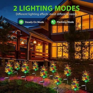 Lámpara Solar Xinhuiyuan con Forma de Pino Ciprés, 7 Colores LED, Impermeable para Exteriores, Jardín, Césped, Decoración de Patio - Product Image 2