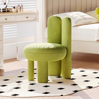Tabouret de maquillage tendance avec oreilles de lapin, chaise d'appoint individuelle pour salon, chambre, salle à manger, mobilier de maison