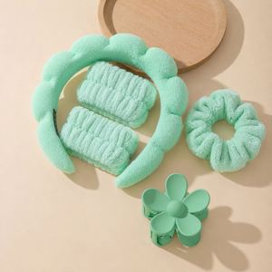 Lindo Conjunto de Diadema y Pinza para el Cabello con Diseño de Nube de Flores, Accesorios para el Cabello de Plástico para Mujer, Estilo Dulce, Diadema de Princesa para Bodas y Fiestas, Regalo - Product Image 4
