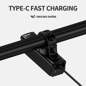 Smiling Shark TG3 Phare avant de vélo rechargeable par USB, lumière LED pour le cyclisme - Product Image 2