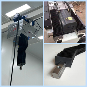 Protection souple en tissu nylon ignifuge Yodel, soufflet télescopique <span class=keywords><strong>accordéon</strong></span>, cache-poussière pour rail de guidage linéaire CNC - Product Image 3