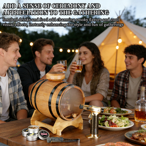 Humidor <span class=keywords><strong>de</strong></span> Puros <span class=keywords><strong>de</strong></span> Madera <span class=keywords><strong>de</strong></span> Cedro y Ahumador Estilo Barril para Añejar <span class=keywords><strong>Whisky</strong></span>, Colección <span class=keywords><strong>de</strong></span> Alta Gama para Hombre, Regalo, Cóctel Ahumado, Bourbon, Tequila - Product Image 6