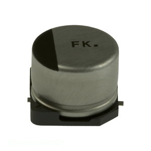Condensador de Aluminio Original CAP ALUM 1000UF 20% 6.3V SMD EEV-FK0J102GP de Montaje en Superficie 1000 uF - Product Image 1