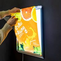 Affiche de film boîte à lumière 27x40 porte-affiche led affichage acrylique avec lumières led