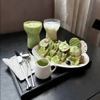 Mug à café en verre isolé au design moderne en forme de bambou, transparent, pour matcha, thé au lait et latte glacé américain