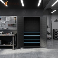 Caja de Herramientas Multiusos de Alta Resistencia, Gabinetes de Herramientas de Taller de Calidad Superior con Panel para Colgar Herramientas en las Puertas