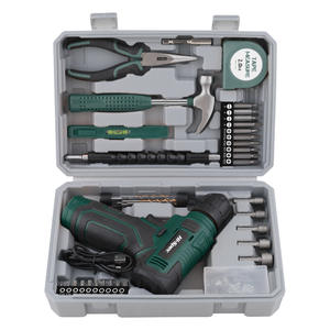 Perceuse électrique Hispec 8V, ensemble de 95 pièces, mandrin sans clé, réversible, alimentée par batterie, kit d'outils pour la rénovation de la maison - Product Image 1