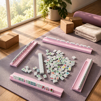 Série de valises de plage sur mesure, bleu océan, jeu de tuiles de mahjong américain en acrylique monocouche, couleur UV pour divertissement festif