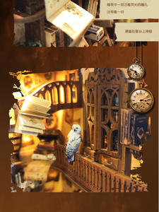 ชุดประกอบโมเดลไม้ดนตรีไฟฟ้า 3 มิติ แฮนด์เมด พร้อมไฟ LED สำหรับวางหนังสือ ตกแต่งโต๊ะทำงาน ของเล่น ของขวัญวันฮาโลวีน/อีสเตอร์ บรรจุกล่องสี - Product Image 4