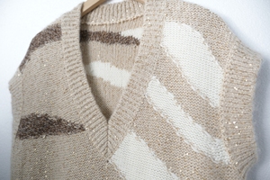 Custom Sweater Vest V-Neck <strong>Cable</strong> <strong>Knit</strong> <strong>Women</strong> <strong>S</strong> Sleeveless Sweater Knitted Oversized Sweater Custom <strong>Jumper</strong> - Product Image 5
