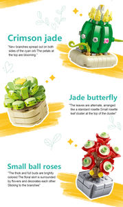 Femibox FL2285 Suculentas Bloques de Construcción de Partículas Pequeñas Plástico ABS <span class=keywords><strong>101</strong></span> Piezas Juguete Educativo para Mayores de 8 Años Directo de Fábrica - Product Image 5