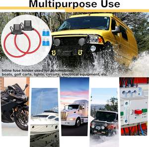 2 件套中号防水汽车保险丝座，适用于 18/16/14/12/10 号电线，带盖保险丝盒 - Product Image 6