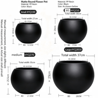 Pots en plastique de qualité supérieure pour la maison et le jardin, utilisation intérieure/extérieure, légers, durables, incassables, couleur personnalisée, design lisse, sculptés à la main