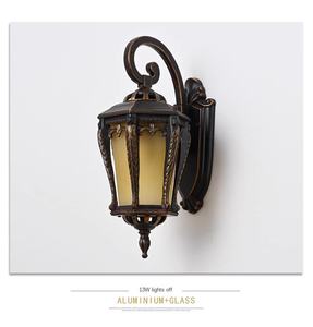 LED Rustic Brass & Glass Wall Lamp Warm White Indoor Outdoor Living Room Decor Night Lights for Home Bedroom Aisle Staircase - Product Image 5