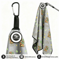 Serviette de golf personnalisée avec logo, serviette de golf magnétique en microfibre avec aimant pour caddie