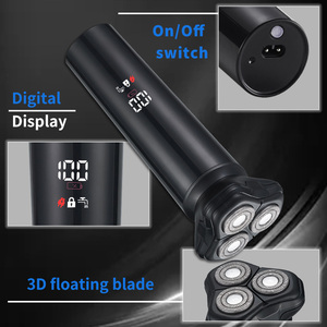 <span class=keywords><strong>Afeitadora</strong></span> Masculina de Venta Directa de Fábrica, Diseño Inteligente Lavable IPX4, Recargable, Cuchilla Triple Rotatoria, Pantalla LED, Motor de <span class=keywords><strong>9000</strong></span> RPM - Product Image 6
