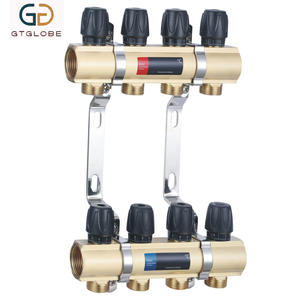 Collettore per Riscaldamento a Pavimento Idronico Radiante in Ottone di Alta Qualità, 1\"X2-8 Vie Flessibile per Sistema di Riscaldamento a Pavimento - Product Image 4