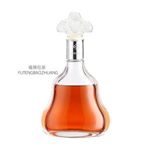 Flacon en verre transparent de 700ml avec bouchon de pulvérisateur à pompe Diffuseur en liège de type scellé pour vin rouge pour <span class=keywords><strong>Cognac</strong></span> Brandy plat XO - Product Image 3