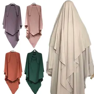 Muslim Prayer Scarf Loriya Wholesale Muslim Women 1 Layer Long Hijab Abaya Khimar Prayer Headscarf Islamic Clothing
