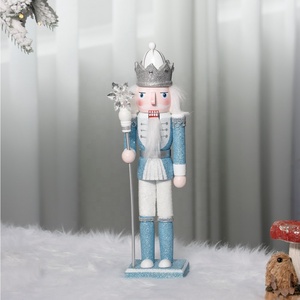 SHUANGYUAN 30cm <span class=keywords><strong>casse</strong></span>-<span class=keywords><strong>noisette</strong></span> de Noël en décoration de Noël de style bleu-blanc <span class=keywords><strong>classique</strong></span> pour table - Product Image 5