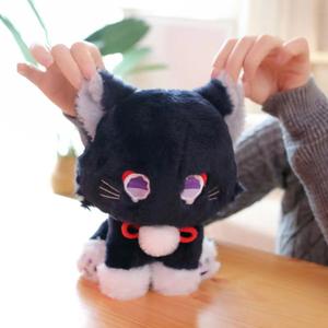 Cojín Kawaii Plushie relleno Animal de dibujos animados muñeca Genshin impacto peluche Wanderer Tighnari gato negro juego relacionado <span class=keywords><strong>Scaramouche</strong></span> - Product Image 1