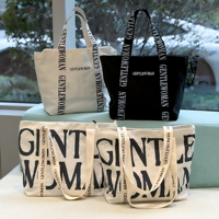 Bolsa de Compras de Lona con Logotipo Personalizado, Bolsa de Moda de Algodón, Bolsa Grande de Lona con Cremallera y Bolsillo, Asa Cruzada