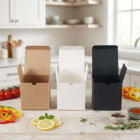Boîtes plates en carton ivoire avec doublure en éponge pour échantillons de parfum et de rouge à lèvres, recyclables, pelliculage mat, fermeture magnétique, logo en relief
