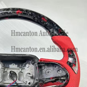 Le volant de direction en cuir perforé en fibre de carbone forgée le plus populaire pour Dodge Challenger - Product Image 3