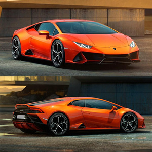 Runde fibra de carbono para <span class=keywords><strong>Lamborghini</strong></span> Huracan LP580 610 actualización EVO estilo cuerpo Kit parachoques delantero Spoiler difusor trasero tubo de escape - Product Image 5