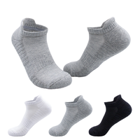 Chaussettes de course rembourrées en coton personnalisé unisexe coupe basse hiver tricoté avec logo sur le bas de la manchette chaussettes de sport à séchage rapide pour hommes