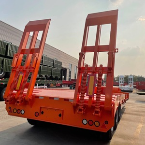 Nouvelle semi-remorque conteneur à lit surbaissé à quatre essieux de 60 tonnes semi-remorque à lit surbaissé nouvelle semi-remorque à lit surbaissé de 100 pieds à bas prix - Product Image 4