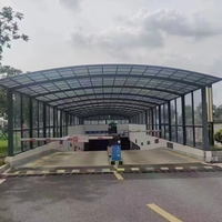 Guansu prix d'usine personnalisé de haute qualité extérieur pc enduit feuille d'aluminium cadre patio auvent